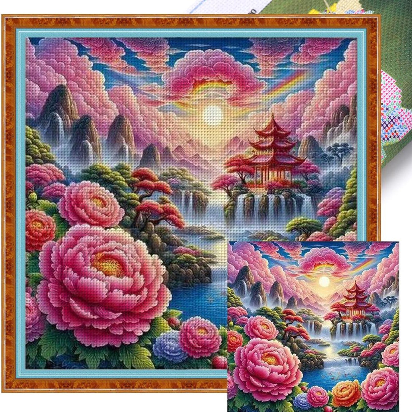 Sunrise Fairyland - Full 9CT Stamped Cross Stitch 75x75CM - Band