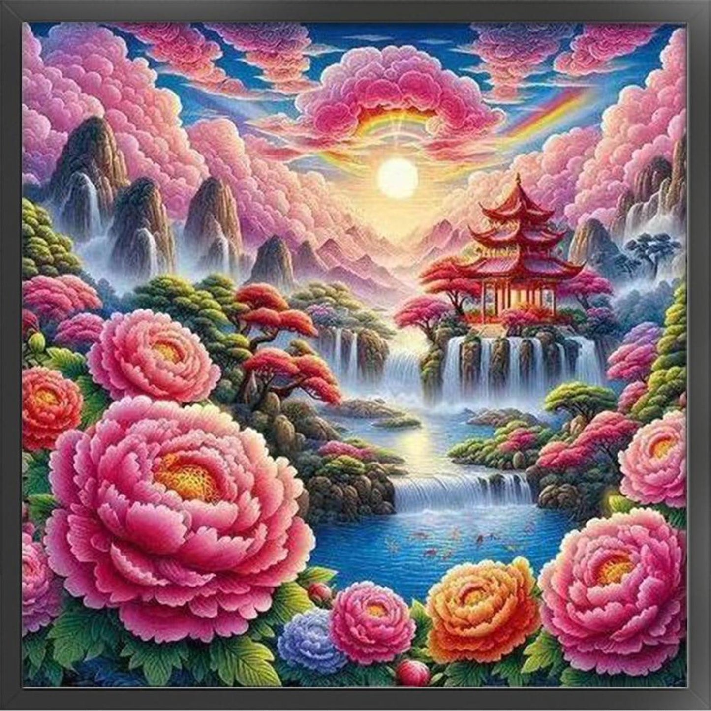 Sunrise Fairyland - Full 9CT Stamped Cross Stitch 75x75CM - Band