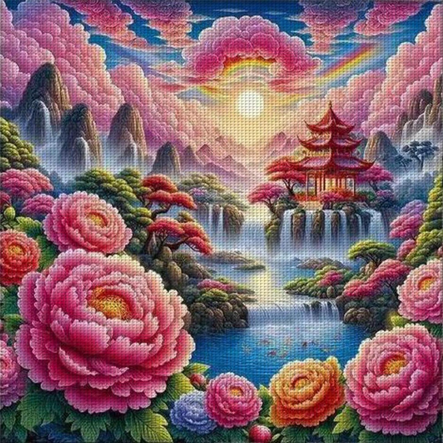 Sunrise Fairyland - Full 9CT Stamped Cross Stitch 75x75CM - Band
