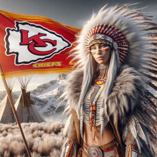 Load image into Gallery viewer, Indians Kansas City Chiefs 40*40CM(Canvas) Full Round Drill Diamond Painting
