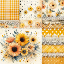 Load image into Gallery viewer, Orange Plaid Flowers 30*30CM(Canvas) Full Round Drill Diamond Painting
