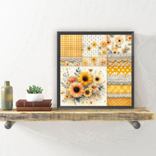 Load image into Gallery viewer, Orange Plaid Flowers 30*30CM(Canvas) Full Round Drill Diamond Painting

