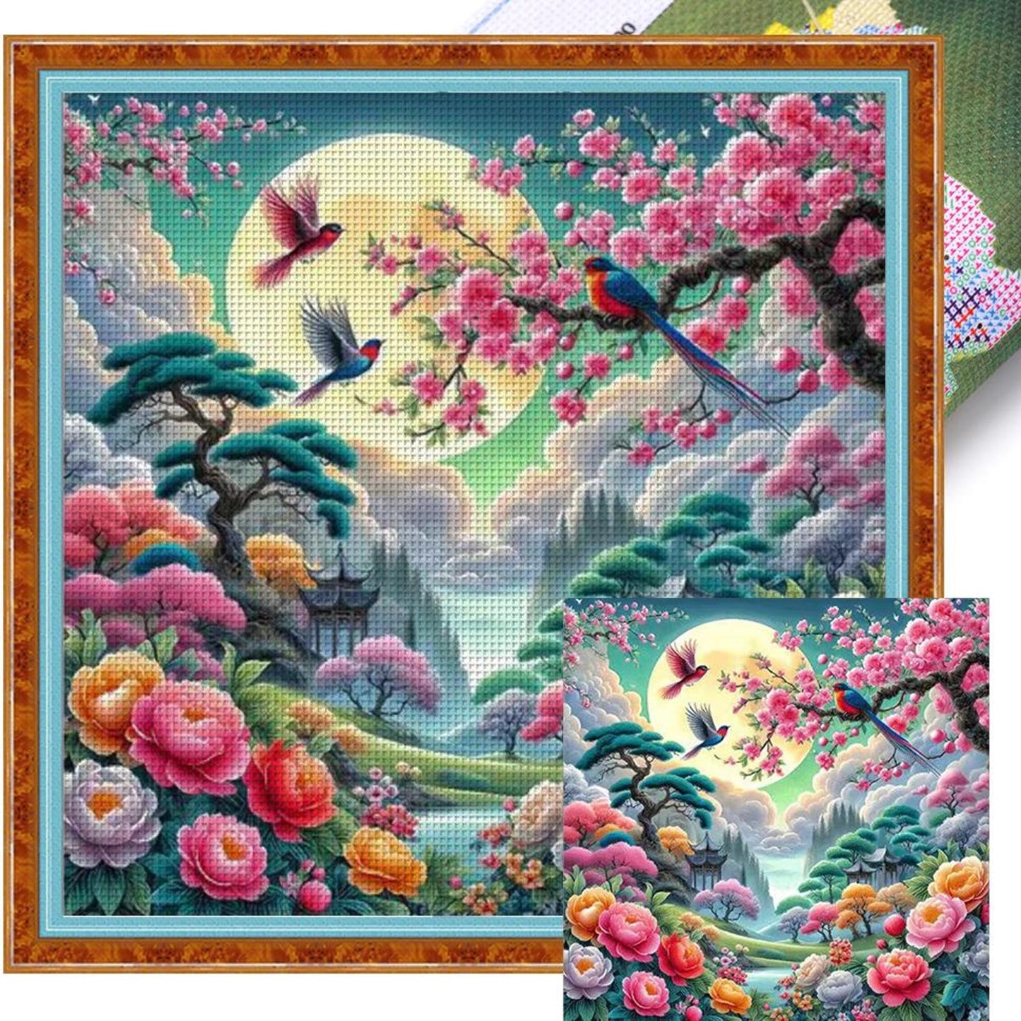 Dance Of Spring - Full 9CT Stamped Cross Stitch 75x75CM - Band