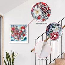 Load image into Gallery viewer, Valentine&#39;S Day Heart Flowers 30*30CM(Canvas) Partial Special Shaped Drill Diamond Painting
