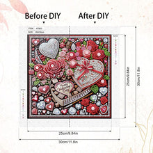 Load image into Gallery viewer, Valentine&#39;S Day Heart Chocolates 30*30CM(Canvas) Partial Special Shaped Drill Diamond Painting
