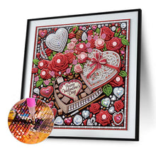 Load image into Gallery viewer, Valentine&#39;S Day Heart Chocolates 30*30CM(Canvas) Partial Special Shaped Drill Diamond Painting
