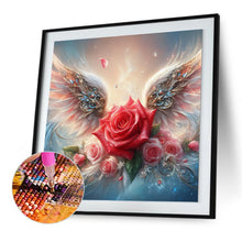 Load image into Gallery viewer, Red Rose With Feather Wings 30*30CM(Canvas) Full Round Drill Diamond Painting
