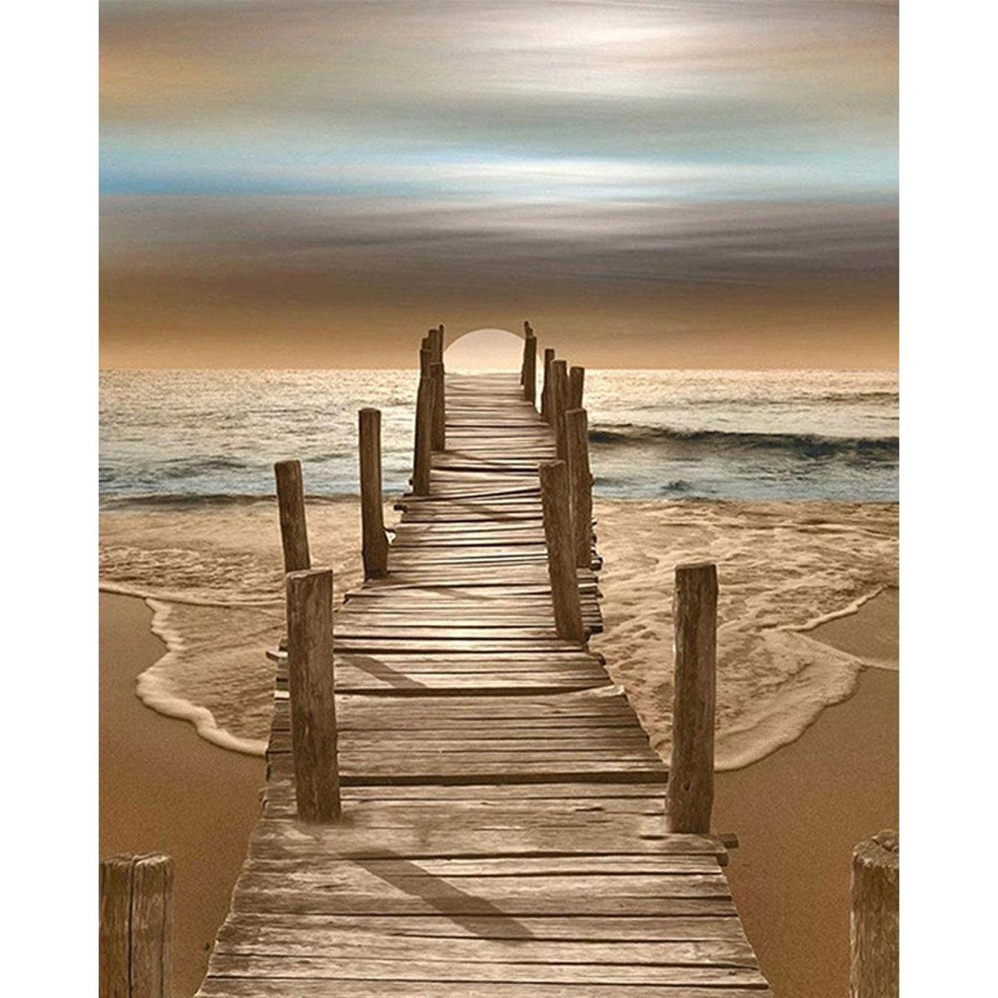 Beach - Full 14CT Counted Cross Stitch 36x46CM - Huacan
