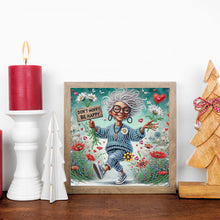 Load image into Gallery viewer, Cute Grandma 30*30CM(Canvas) Partial Special Shaped Drill Diamond Painting
