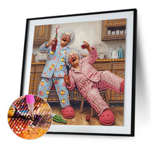 Load image into Gallery viewer, Cute Grandma 30*30CM(Canvas) Partial Special Shaped Drill Diamond Painting
