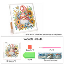 Load image into Gallery viewer, Flower Gnome 30*30CM(Canvas) Partial Special Shaped Drill Diamond Painting
