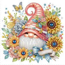 Load image into Gallery viewer, Flower Gnome 30*30CM(Canvas) Partial Special Shaped Drill Diamond Painting
