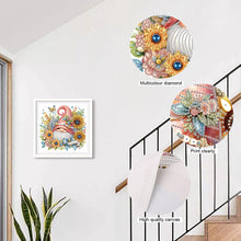 Load image into Gallery viewer, Flower Gnome 30*30CM(Canvas) Partial Special Shaped Drill Diamond Painting
