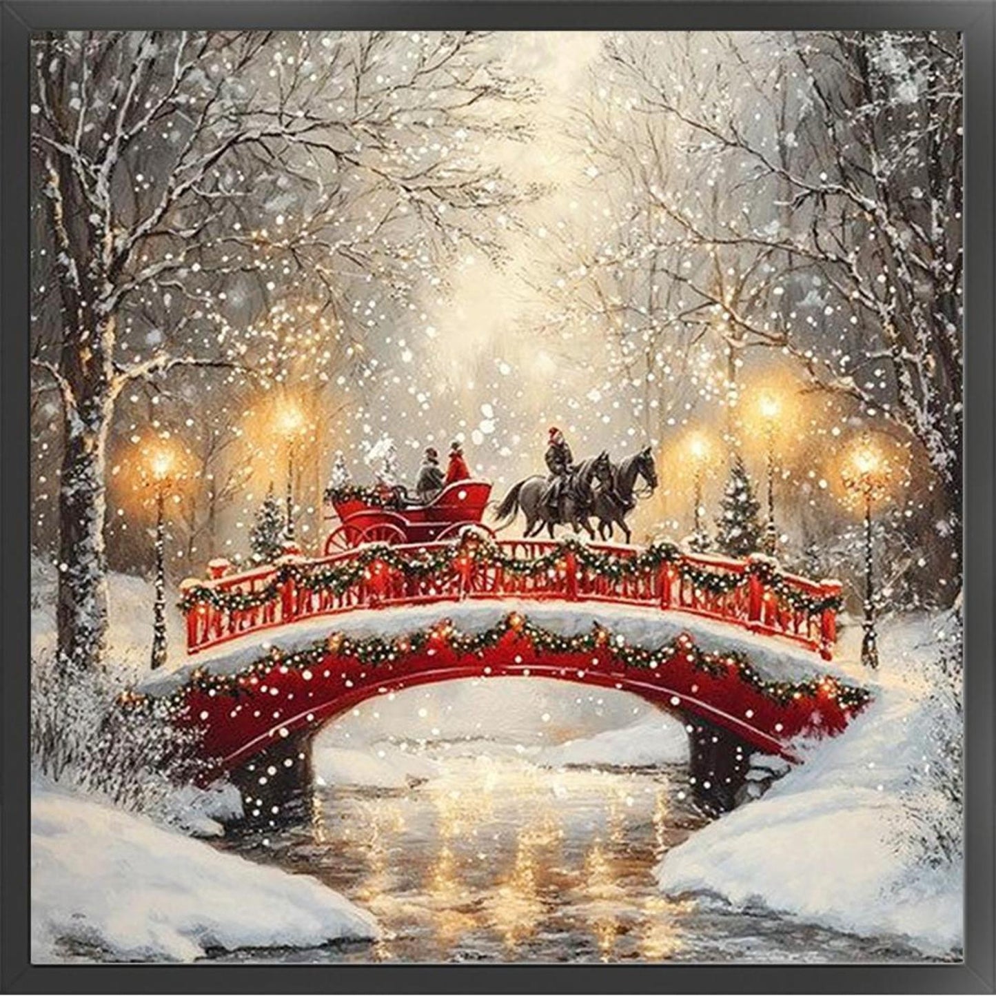Christmas Forest - Full 14CT Counted Cross Stitch 40x40CM - Yishu