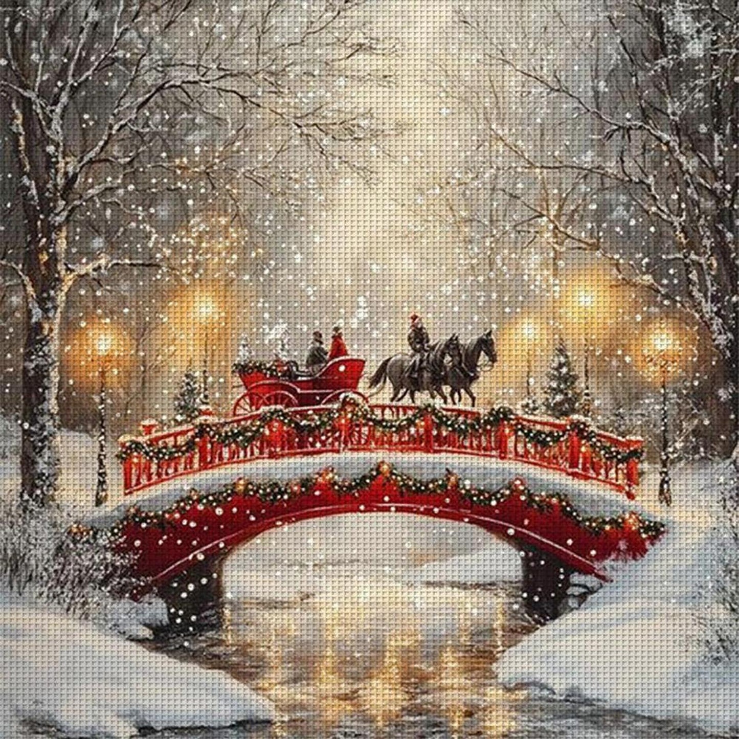 Christmas Forest - Full 14CT Counted Cross Stitch 40x40CM - Yishu