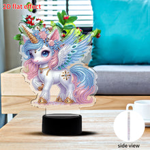 Load image into Gallery viewer, DIY Unicorn Diamond Art Painting Lamp Double Sided Diamond Painting Night Light
