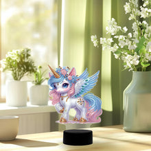 Load image into Gallery viewer, DIY Unicorn Diamond Art Painting Lamp Double Sided Diamond Painting Night Light
