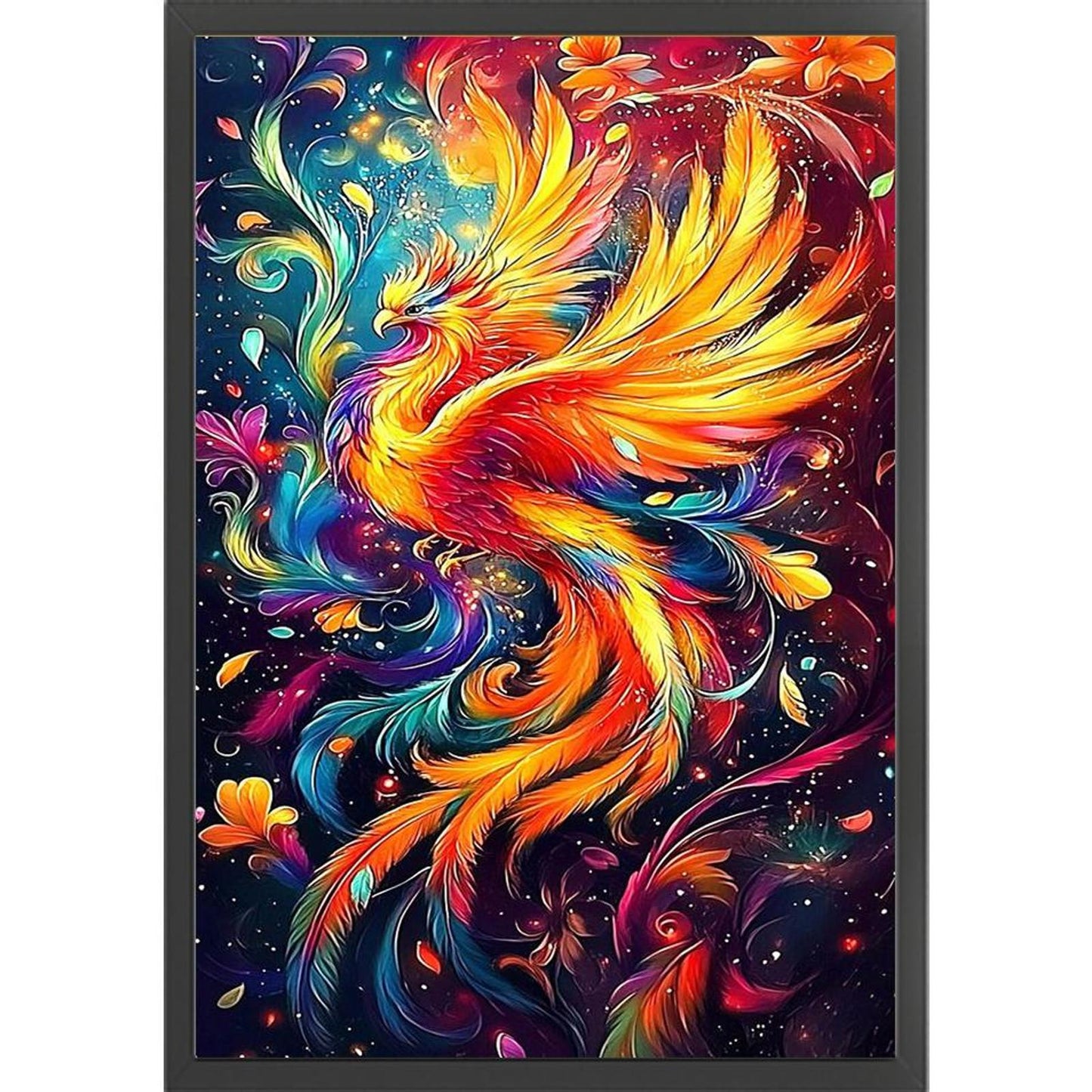 Flying Phoenix - Full 9CT Stamped Cross Stitch 60x88CM - Band(43Colors）