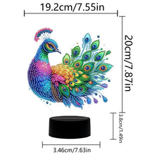 Load image into Gallery viewer, DIY Peacock Diamond Art Painting Lamp Double Sided Diamond Painting Night Light

