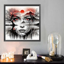 Load image into Gallery viewer, Woman&#39;S Portrait, Landscape 50*50CM(Canvas) Full Round Drill Diamond Painting

