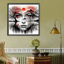 Load image into Gallery viewer, Woman&#39;S Portrait, Landscape 50*50CM(Canvas) Full Round Drill Diamond Painting
