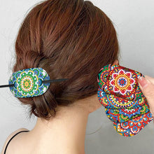 Load image into Gallery viewer, 5Pcs PU Mandala Pattern 5D DIY Diamond Hair Sticks Crafts Gifts for Women Girls
