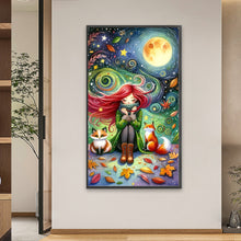 Load image into Gallery viewer, Girl And Squirrel 40*70CM(Canvas) Full Round Drill Diamond Painting
