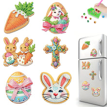Load image into Gallery viewer, 6Pcs Happy Easter Theme DIY Diamond Painting Magnets Kit for Art Crafts Gift
