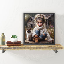 Load image into Gallery viewer, Cute Girl 30*30CM(Canvas) Full Round Drill Diamond Painting
