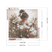 Load image into Gallery viewer, Girl In A Wedding Dress With Lilies 40*40CM(Canvas) Full Round Drill Diamond Painting
