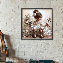 Load image into Gallery viewer, Girl In A Wedding Dress With Lilies 40*40CM(Canvas) Full Round Drill Diamond Painting
