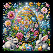 Load image into Gallery viewer, Easter Bunny With Eggs 30*30CM(Canvas) Partial Special Shaped Drill Diamond Painting
