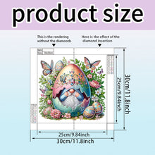 Load image into Gallery viewer, Easter Egg-Breaking Gnome 30*30CM(Canvas) Partial Special Shaped Drill Diamond Painting

