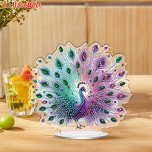 Load image into Gallery viewer, Acrylic 2D Flat Peacock DIY Diamond Painting Desktop Ornaments Kit for Decor
