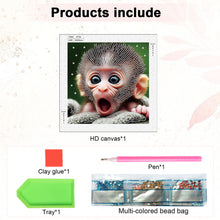 Load image into Gallery viewer, Crazy Monkey 30*30CM(Canvas) Partial Special Shaped Drill Diamond Painting
