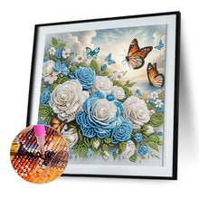 Load image into Gallery viewer, Flowers 30*30CM(Canvas) Partial Special Shaped Drill Diamond Painting
