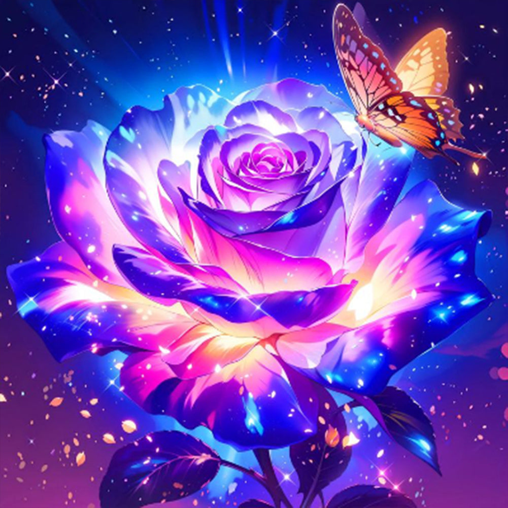 Valentine'S Day Roses 40*40CM(Canvas) Full Round Drill Diamond Painting