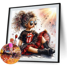 Load image into Gallery viewer, Cute Big-Eyed Girl 40*40CM(Canvas) Full Round Drill Diamond Painting
