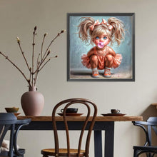 Load image into Gallery viewer, Cute Big-Eyed Girl 40*40CM(Canvas) Full Round Drill Diamond Painting
