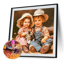 Load image into Gallery viewer, Childhood Sweethearts 40*40CM(Canvas) Full Round Drill Diamond Painting
