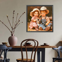 Load image into Gallery viewer, Childhood Sweethearts 40*40CM(Canvas) Full Round Drill Diamond Painting

