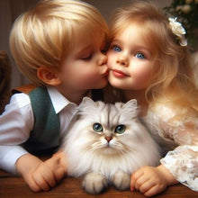 Load image into Gallery viewer, Childhood Sweethearts 40*40CM(Canvas) Full Round Drill Diamond Painting
