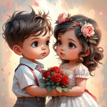Load image into Gallery viewer, Childhood Sweethearts 40*40CM(Canvas) Full Round Drill Diamond Painting
