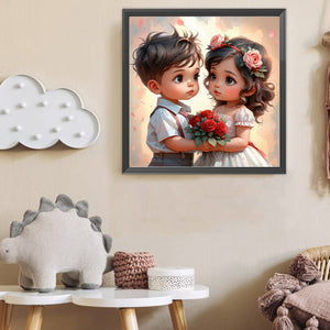 Childhood Sweethearts 40*40CM(Canvas) Full Round Drill Diamond Painting