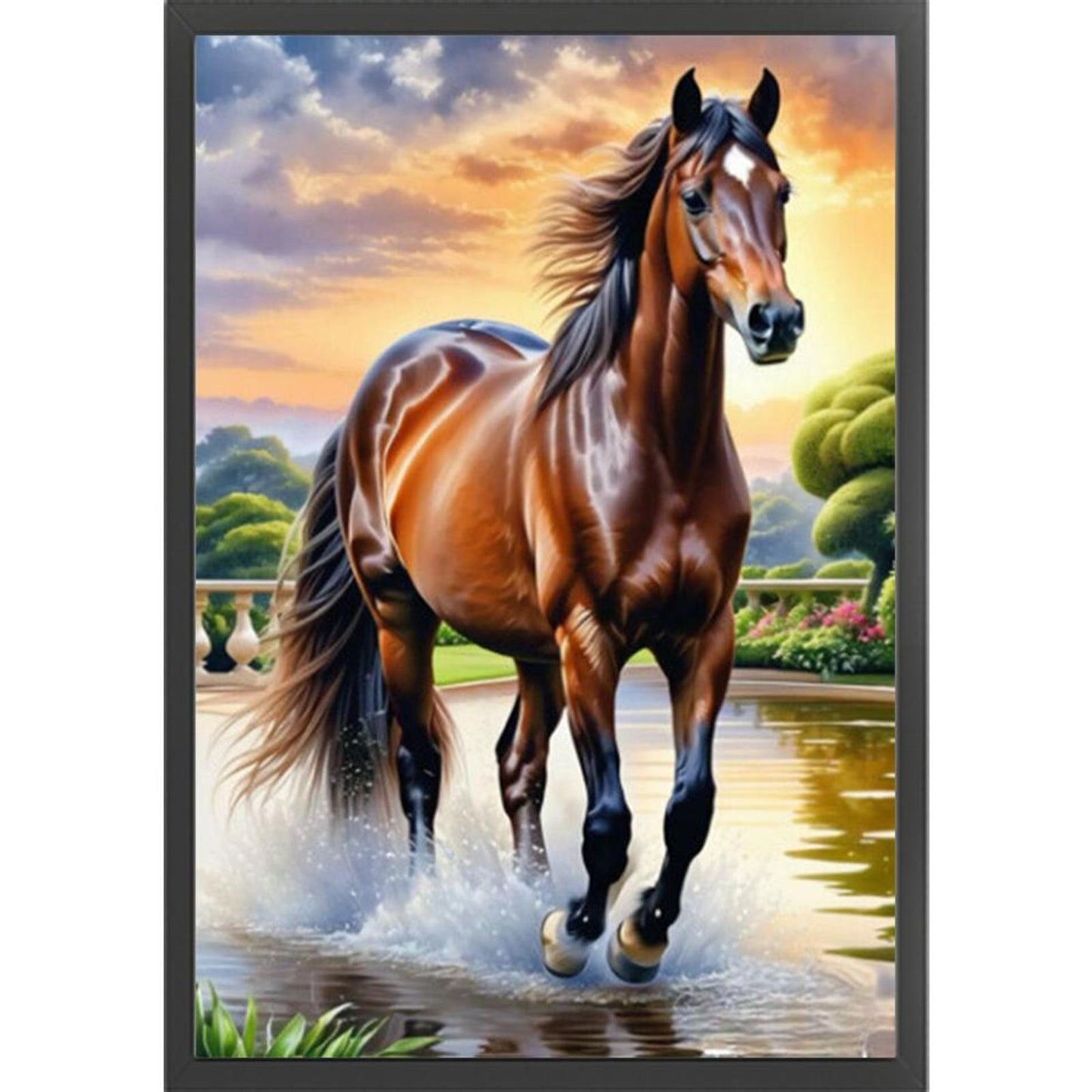 Horse - Full 11CT Stamped Cross Stitch 35x50CM - Yishu