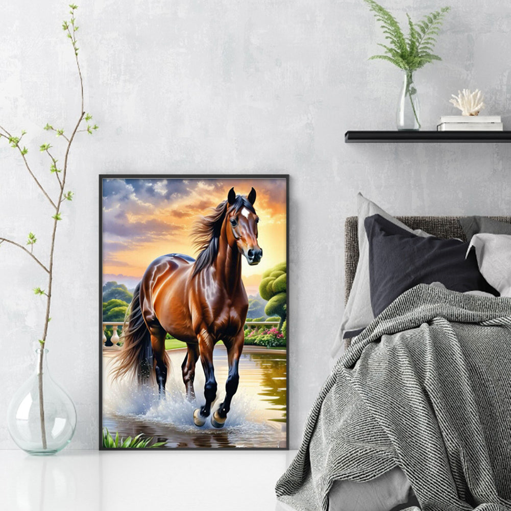 Horse - Full 11CT Stamped Cross Stitch 35x50CM - Yishu