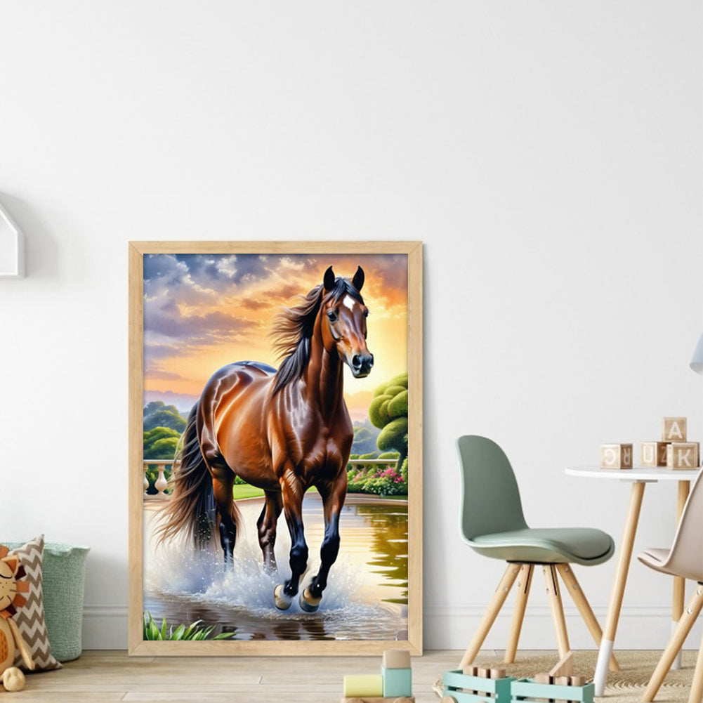Horse - Full 11CT Stamped Cross Stitch 35x50CM - Yishu