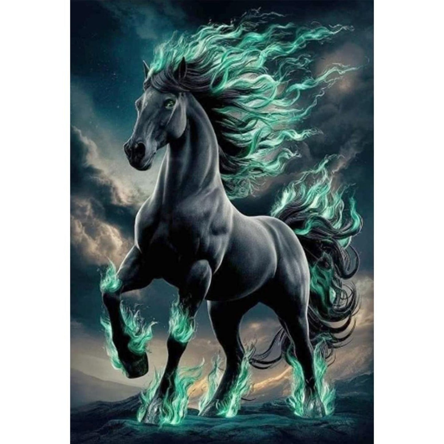 Horse - Full 11CT Stamped Cross Stitch 35x50CM - Yishu