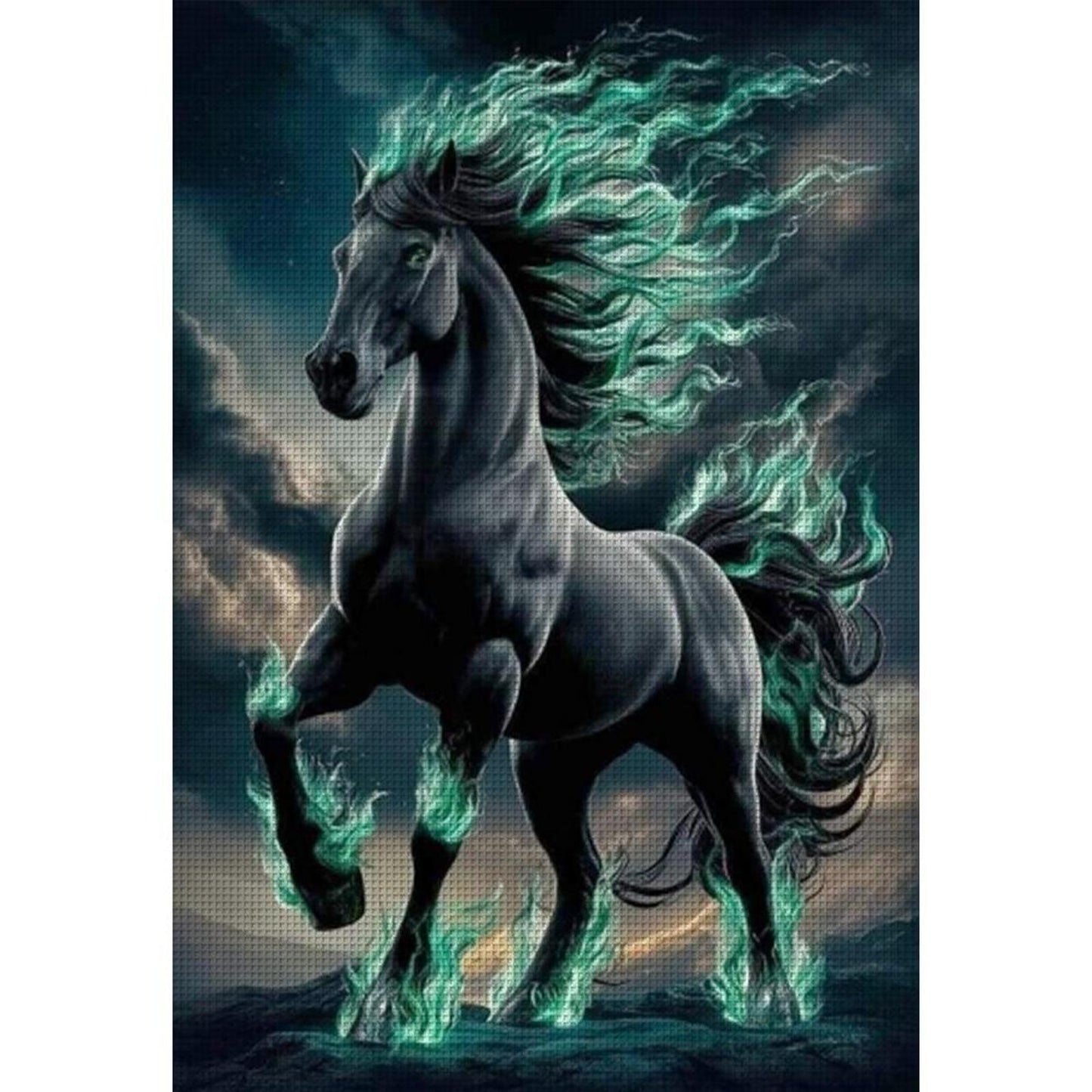 Horse - Full 11CT Stamped Cross Stitch 35x50CM - Yishu