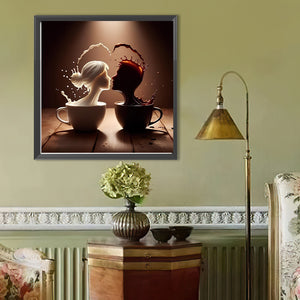 Dancer On Coffee 40*40CM(Canvas) Full Round Drill Diamond Painting